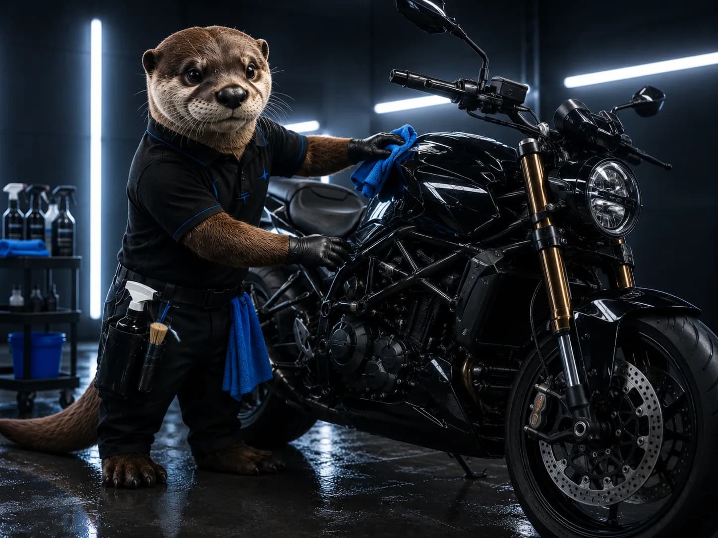 Motorrad-Aufbereitung